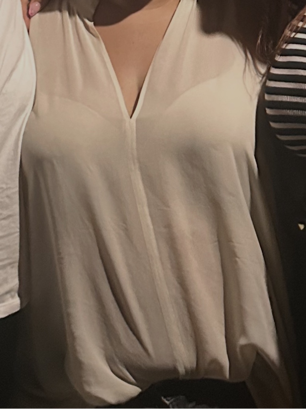 Eileen Fisher Cream Lightweight Top - Picture 9 of 9